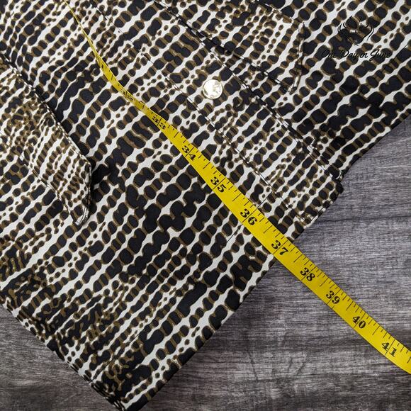 Calvin Klein Short Sleeve Snap Front Tie Belt Dress Size 4 - Picture 4 of 5